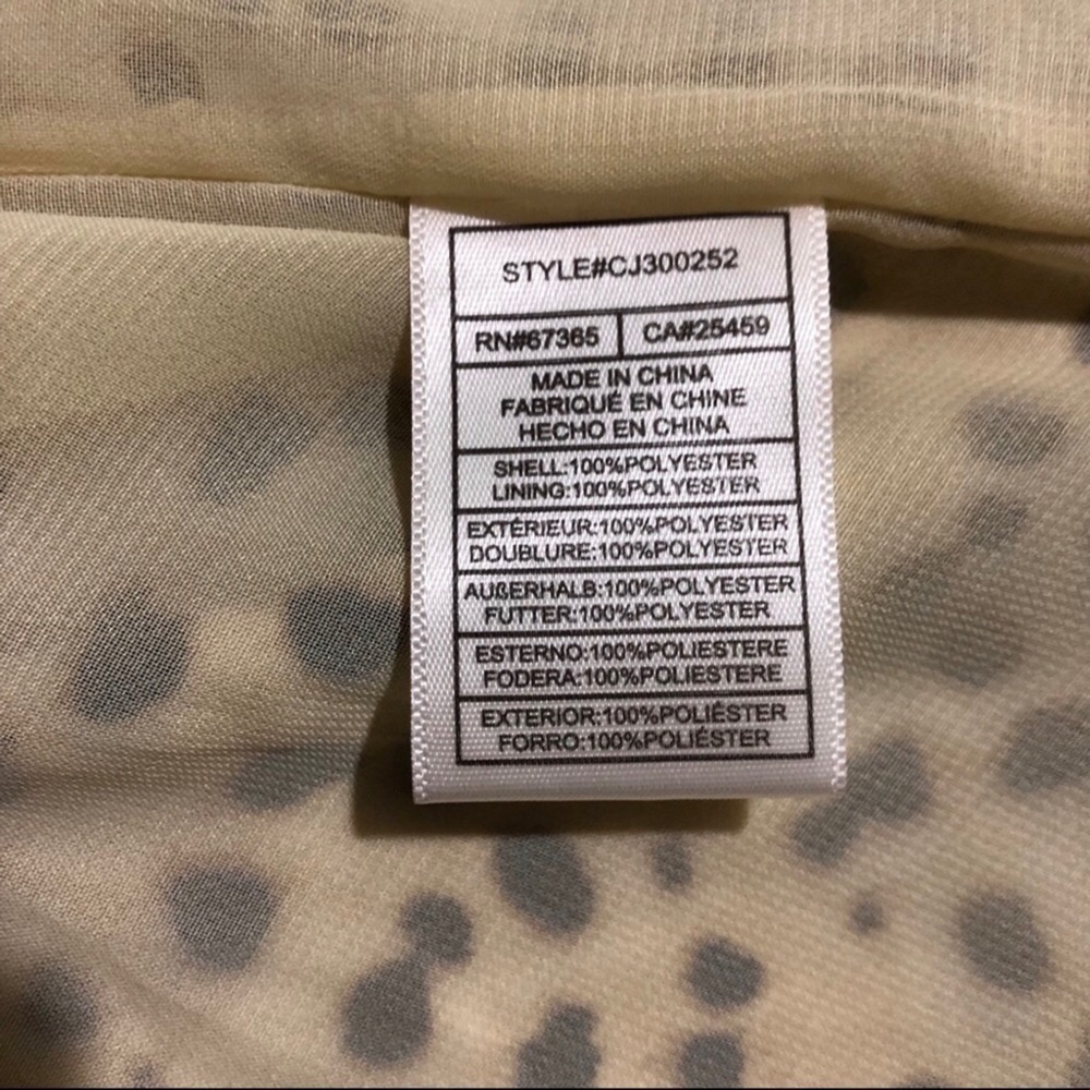 Cupcakes & Cashmere Arianne Leo Dot Duster Coat Kimono Latte Size XS Leopard - Picture 8 of 11